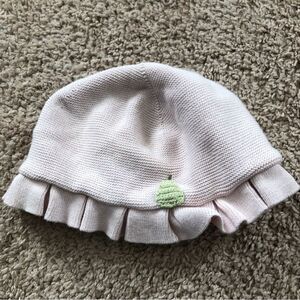 Janie and Jack Lafayette Cloche Baby Girl 3-6 Mos Pale‎ Pink Green Pear Ruffles